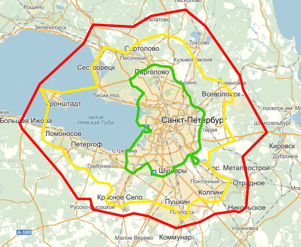 Пояса доставки в Санкт-Петербурге