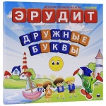 Настольная игра Эрудит дружные буквы/игровое поле прозрачное, Биплант (10006)