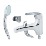 Смеситель для ванны и раковины KARAT Серебро (картридж d 40) Варион (9770923)  российская сантехника